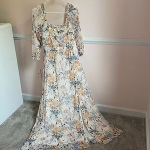 Baltic Born Florence Maxi Dress in Ivory Floral